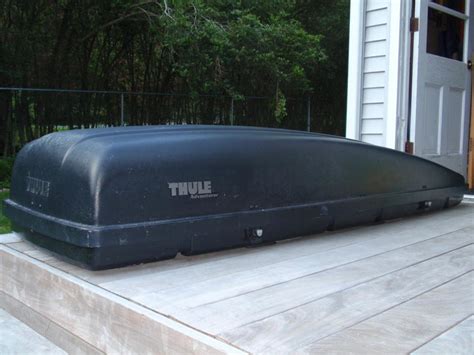 This EXO system is perfect for your mountain getaway. . Thule adventurer cargo box